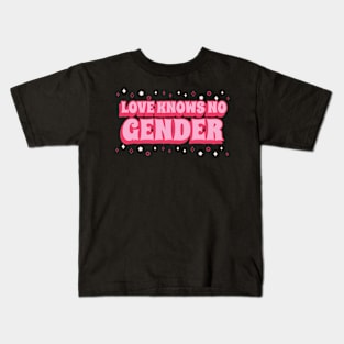 Transgender Ally Love Knows No Gender Kids T-Shirt